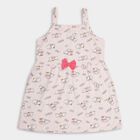 Infant Girls' 100% Cotton Frock, हल्का गुलाबी, small image number null