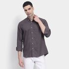 Men's 100% Cotton Casual Shirt, गहरा ग्रे, small image number null