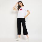 Ladies' Cotton Round Neck T-Shirt, White, small image number null
