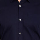 Cotton Solid Formal Shirt, Navy Blue, small image number null
