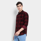 Cotton Checks Casual Shirt, Wine, small image number null