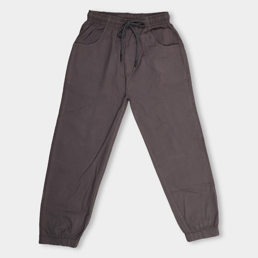 Boys' 100% Cotton Trousers , Charcoal, large image number null
