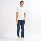 Men's White Polo Collar Classic T-Shirt, White, small image number null