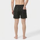 Men's Black Relaxed Fit Geometric Printed Boxers, काला, small