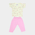 Infants Cotton Solid Night Suit, Yellow, small image number null
