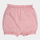Girls' Pink Regular Fit Cotton Bloomers, Pink, small