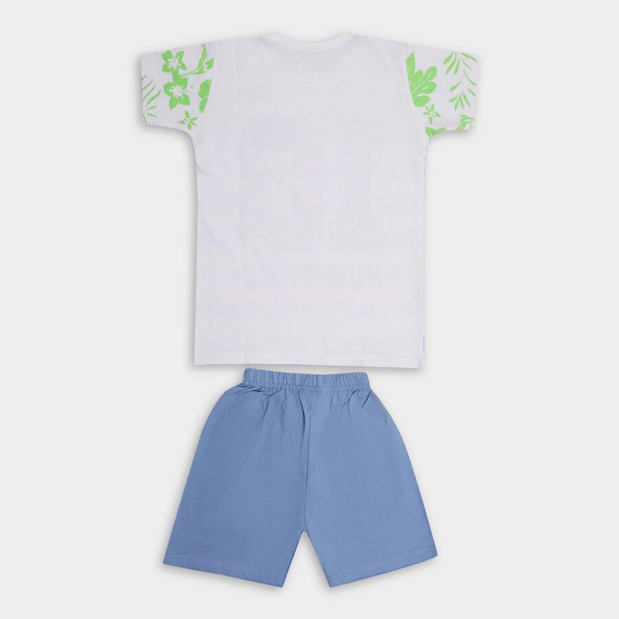 Boys' 100% Cotton Knit Baba Suit , White, large image number null