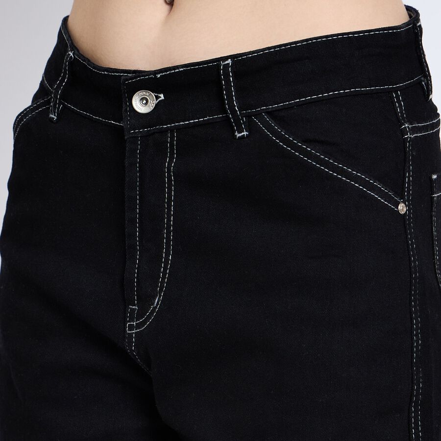 Ladies' Cotton Jeans, Black, large image number null