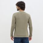 Men's Muted Olive Crew Neck Casual T-Shirt, Olive, small image number null
