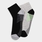 Men's Socks (Pack of 2), काला, small