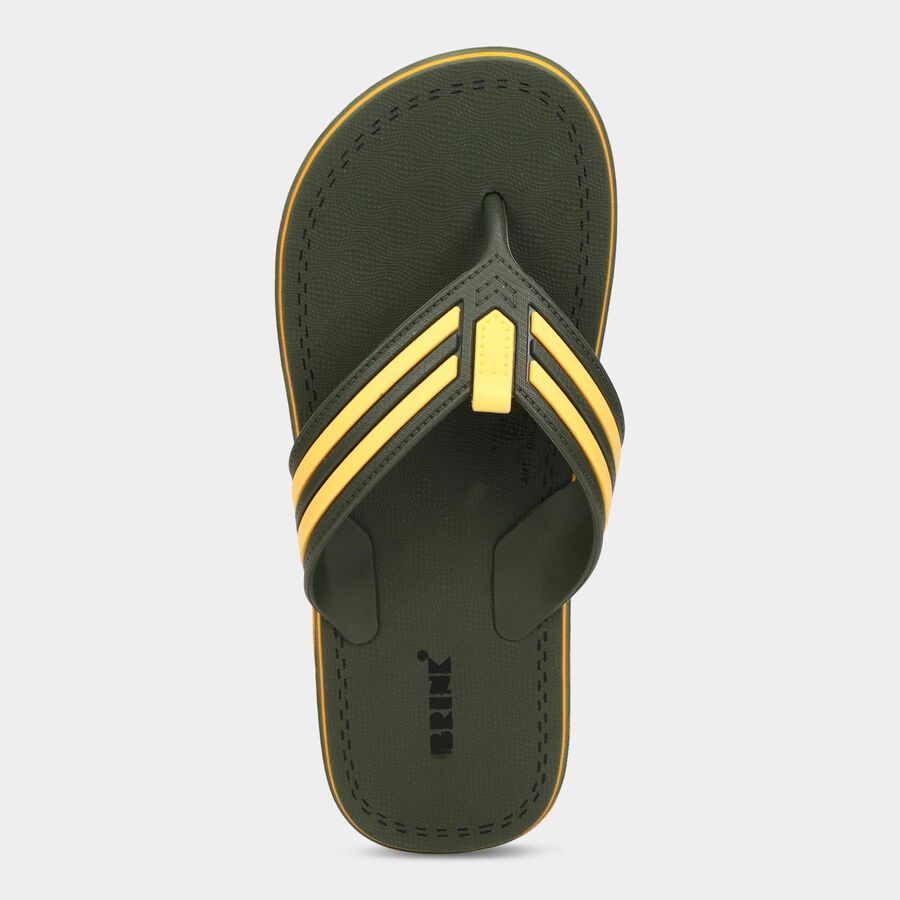 Men's V Strap Slipper, Green, large image number null