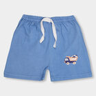 Infants' 100% Cotton Half Pant, मध्यम नीला, small image number null