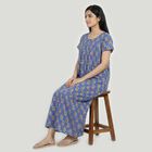 Women's Blue Nighty, Mid Blue, small