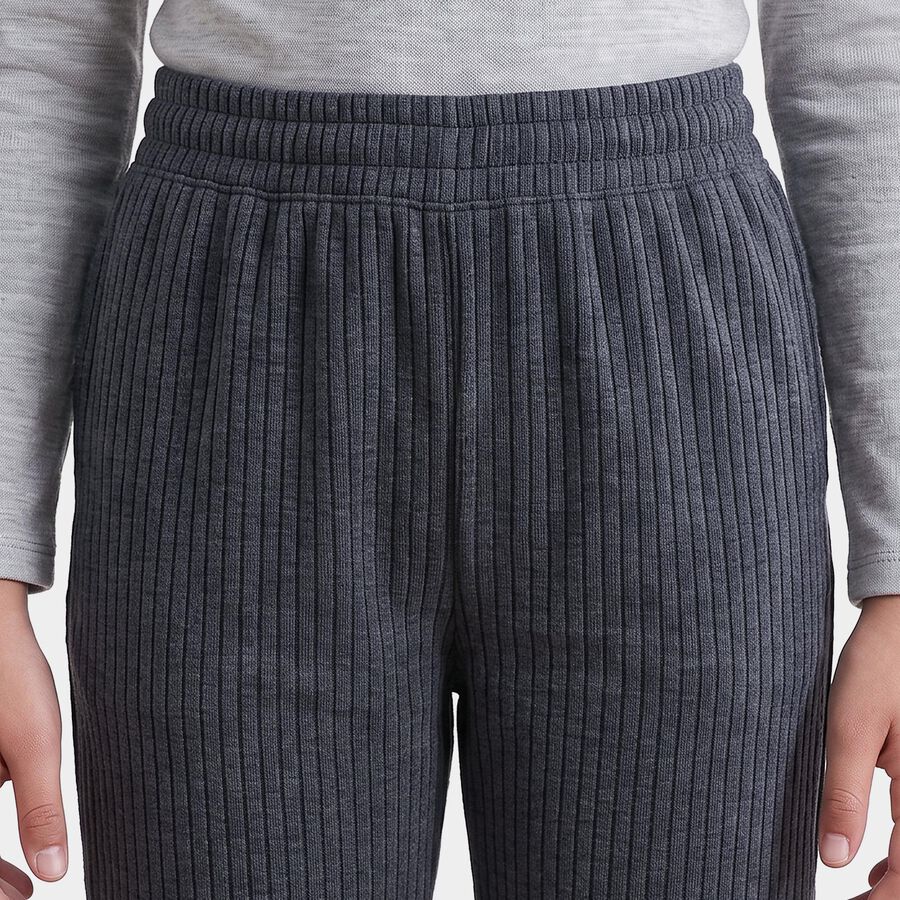 Girls Mid Blue Long Johns Thermal, Mid Blue, large