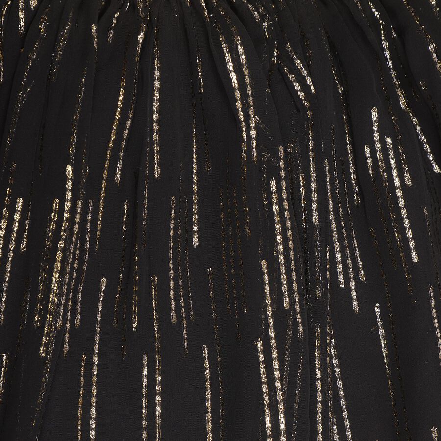 Girls' Jet Black A-Line Pull Ups Skirt, काला, large image number null