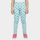 Girls' Light Aqua Blue Cupcake Printed Cotton Blend Pyjama, Light Green, small image number null