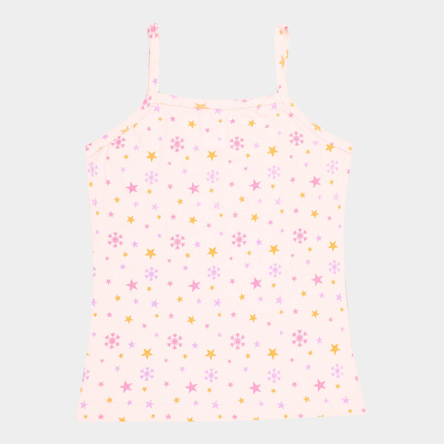Girls Cotton Vest, Pink, large image number null