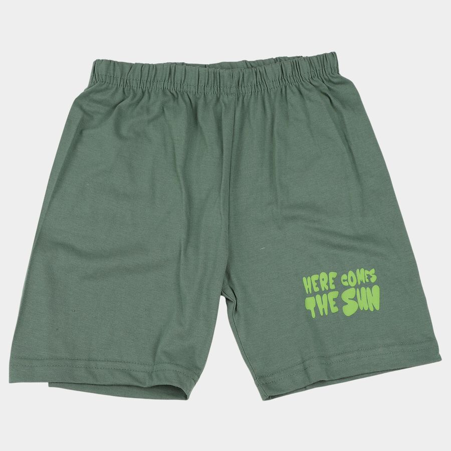 Boys' Light Green Regular Fit Bermuda Shorts, Light Green, large