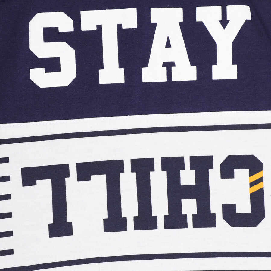 Boys All Over Print T-Shirt, Navy Blue, large image number null