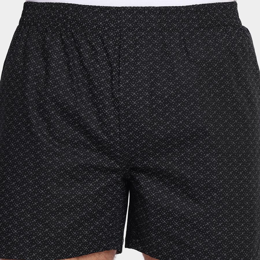 Men's 100% Cotton Boxers , काला, large image number null