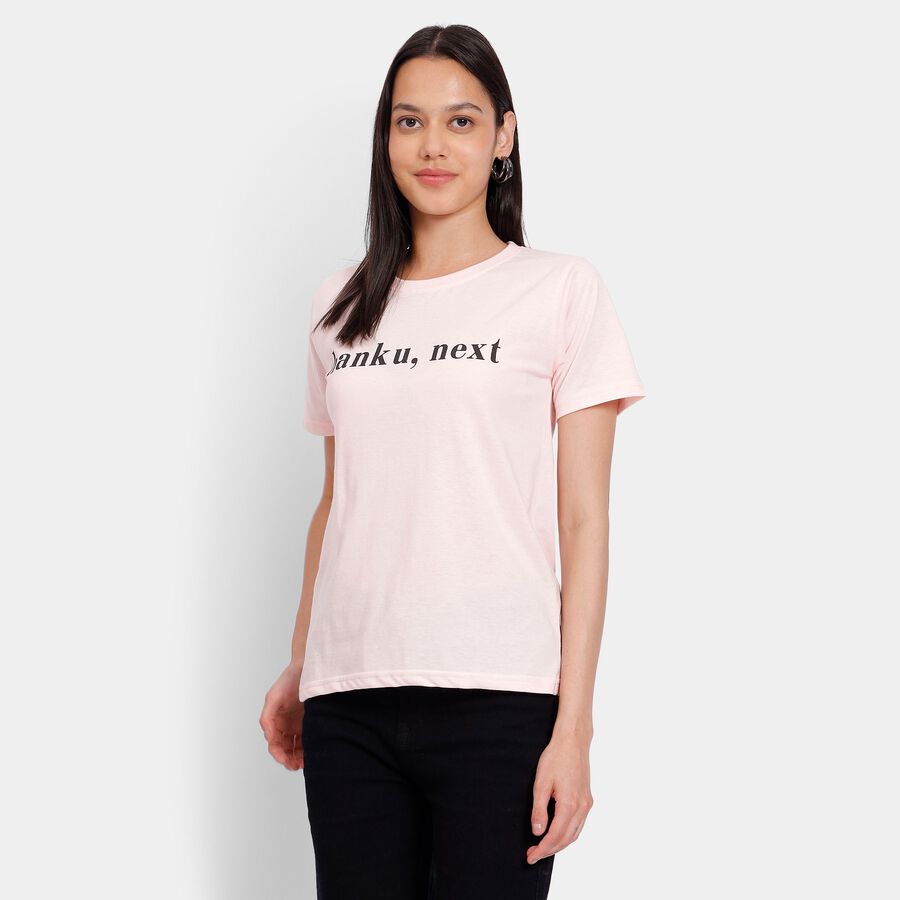 Ladies' Round Neck T-Shirt, Light Pink, large image number null