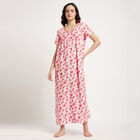All Over Print Full Length Nighty, हल्का गुलाबी, small image number null