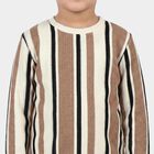 Boys Beige Crew Neck Regular T-Shirt, Beige, small