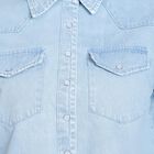 Ladies' 100% Cotton Shirt , हल्का नीला, small image number null