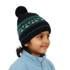 Boys' Dark Navy Blue Knitted Pom-Pom Winter Cap, Navy Blue, small image number null