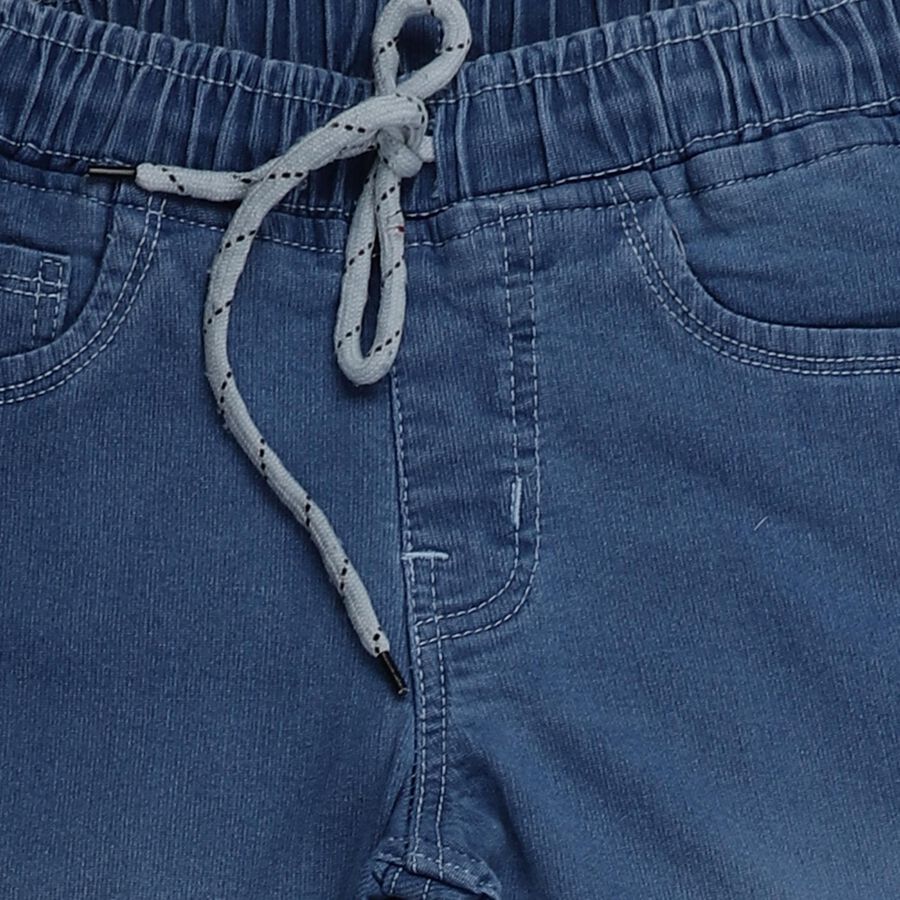 Boys Blue Slim Fit Jeans, Mid Blue, large