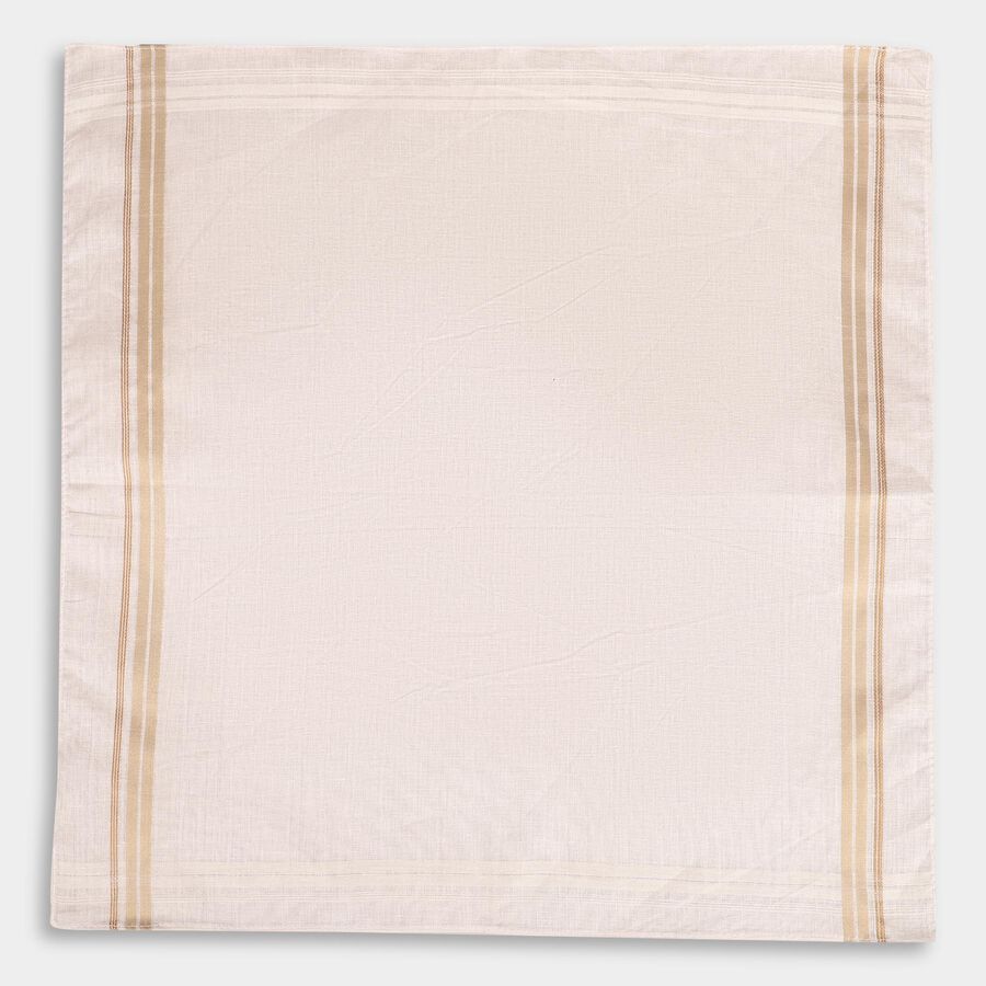 Men's Muted Ivory and Beige Striped Handkerchief Pack, गहरा पीला, large image number null