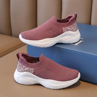 Women's Pink Slip-On Sneakers