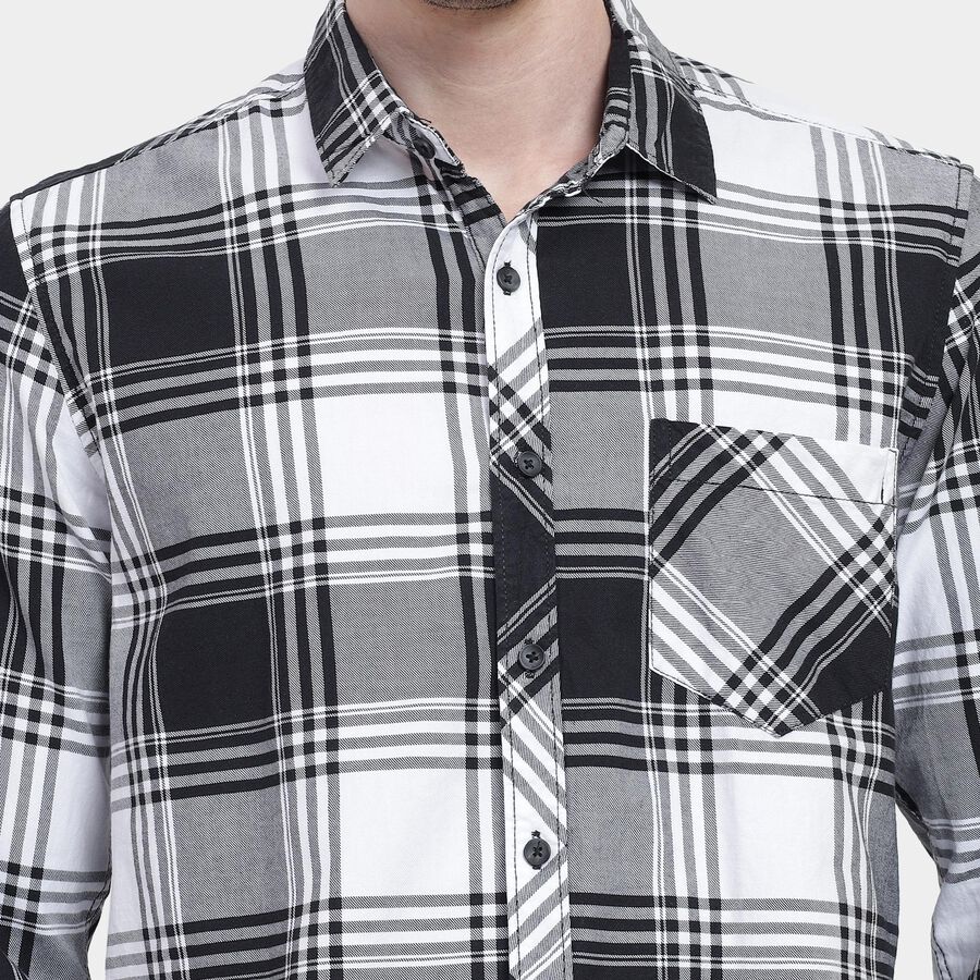 Men's 100% Cotton Casual Shirt , Black, large image number null