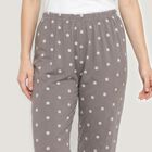 Women's Grey Straight Fit Solid Elastic Waist Pyjama, हल्का ग्रे, small