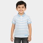 Boys Light Blue Round Neck Casual T-Shirt, हल्का नीला, small