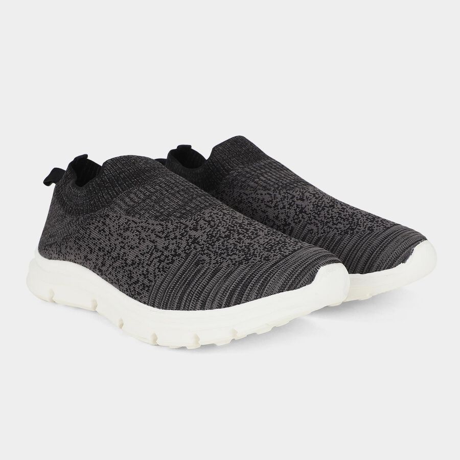 Men's Grey Slip-On Sneakers, ग्रे, large