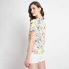 All Over Print Round Neck T-Shirt, पीला, small image number null