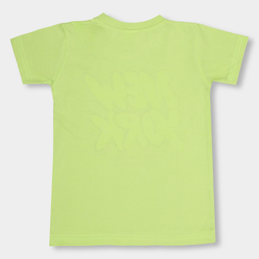 Boys' Half Sleeves T-Shirt, Light Green, large image number null