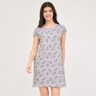 Ladies' Knee Length Nighty, Light Grey, small image number null