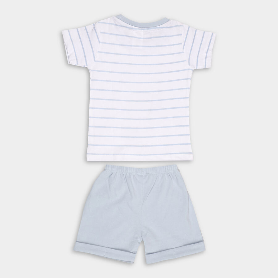 Infant Boy's Cotton Baba Suit, हल्का नीला, large image number null
