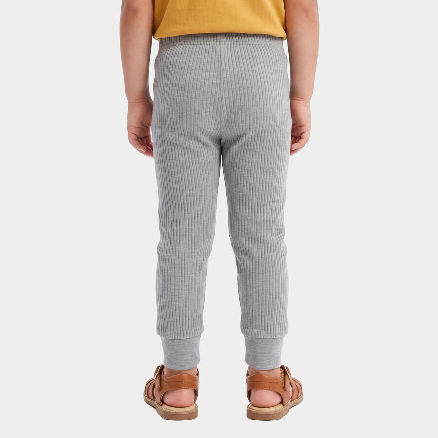 Girls Grey Long Johns Thermal, मिश्रित मध्यम ग्रे, large