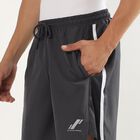 Men's Charcoal Grey Regular Fit Placement Printed Bermuda Shorts, Dark Grey, small image number null