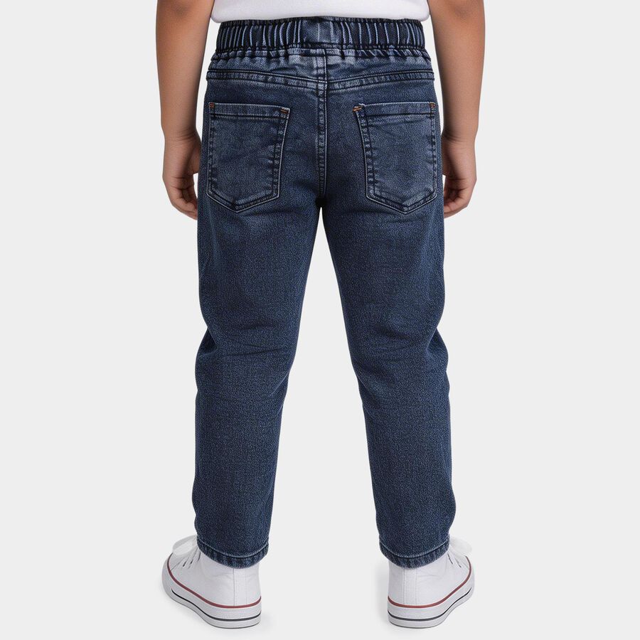 Boys' Blue Regular Fit Classic Jeans, गहरा नीला, large