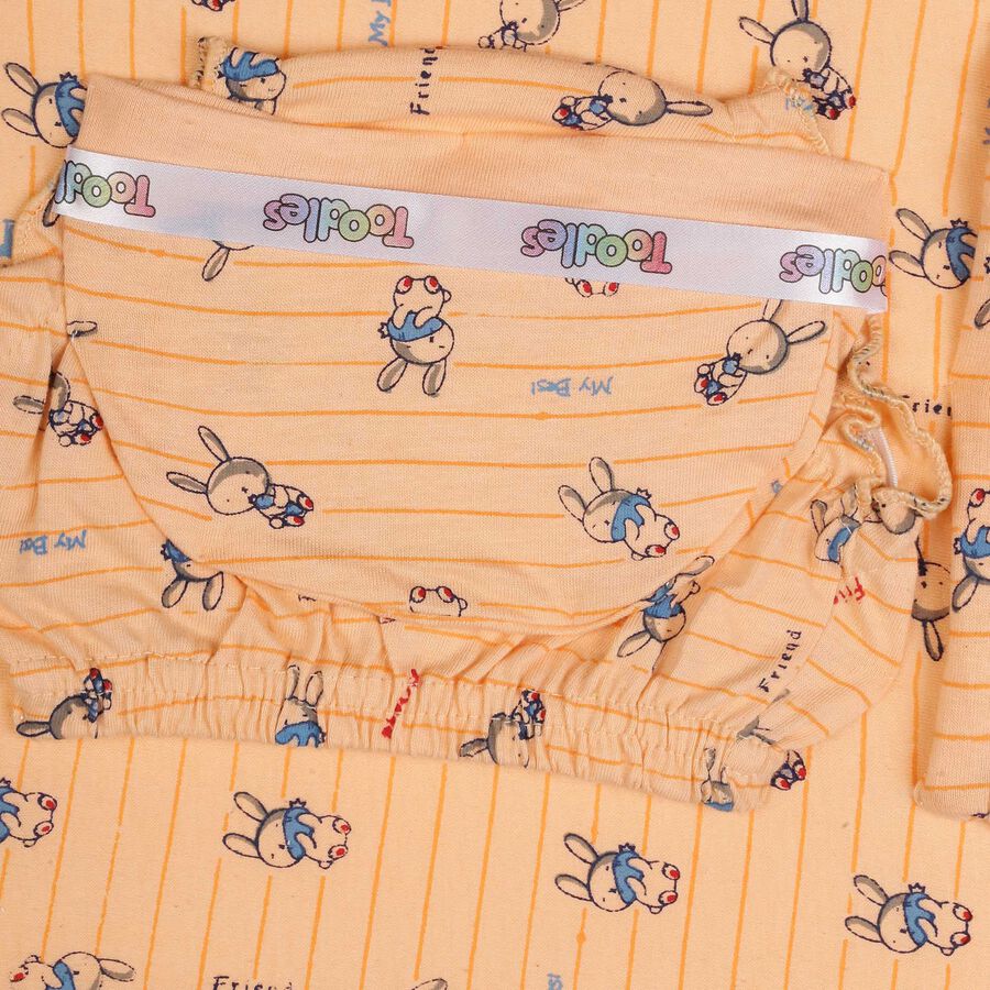 Infants Cotton Printed Baby Gift Set, Peach, large image number null