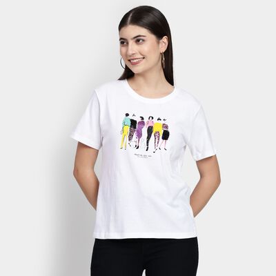Ladies' Cotton Round Neck T-Shirt