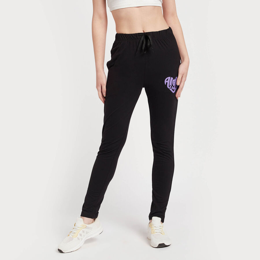 Solid Joggers, काला, large image number null
