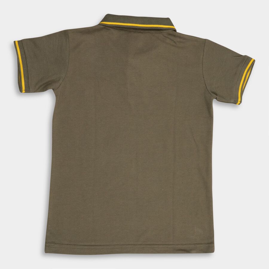 Boy's Half Sleeves T-Shirt , ओलिव, large image number null