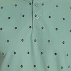 Printed Henley T-Shirt, Dark Green, small image number null