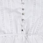 Girls' White Sleeveless A-Line Dress, White, small