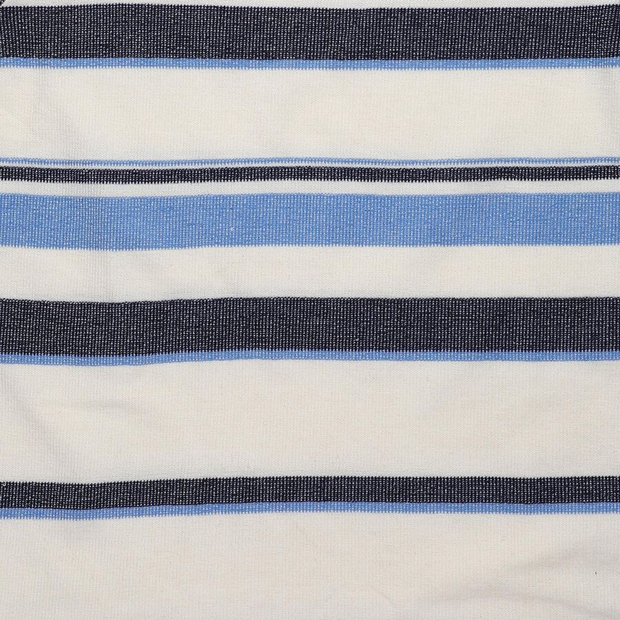 Boys Light Blue Cotton Blend Crew Neck Casual T-Shirt, Light Blue, large